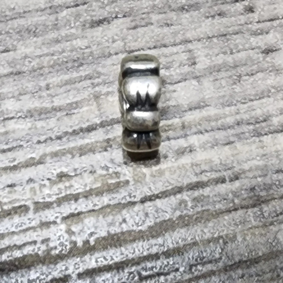 Pandora Retired Small Bow Ribbon Spacer Bead Charm - Picture 3 of 9